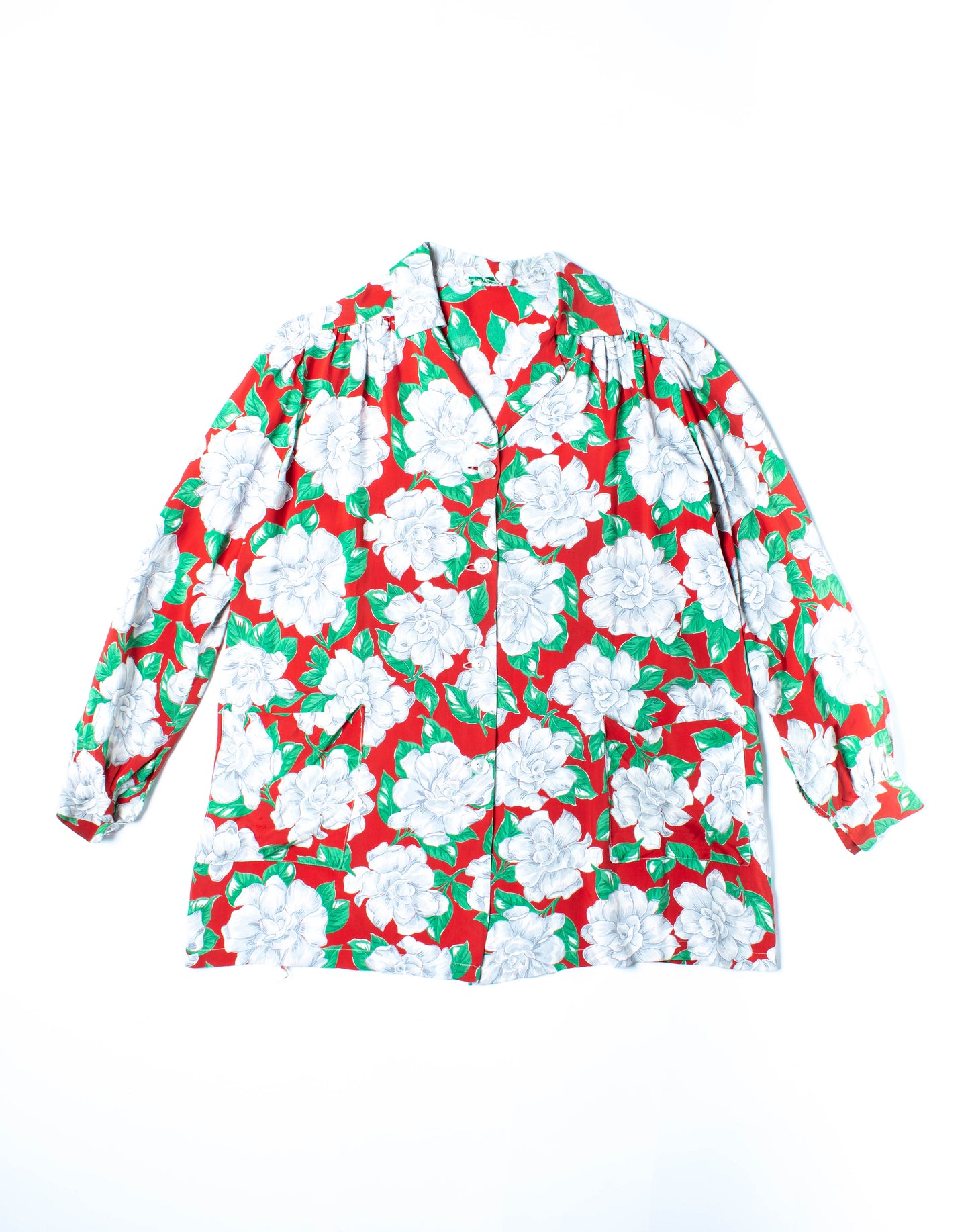 60's Aloha Floral Motif L/S