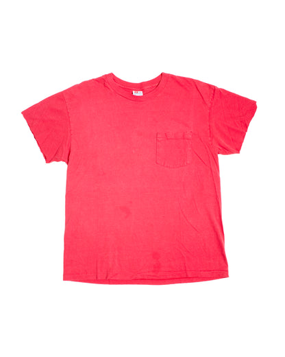 1980's Red Hanes Pocket Tee