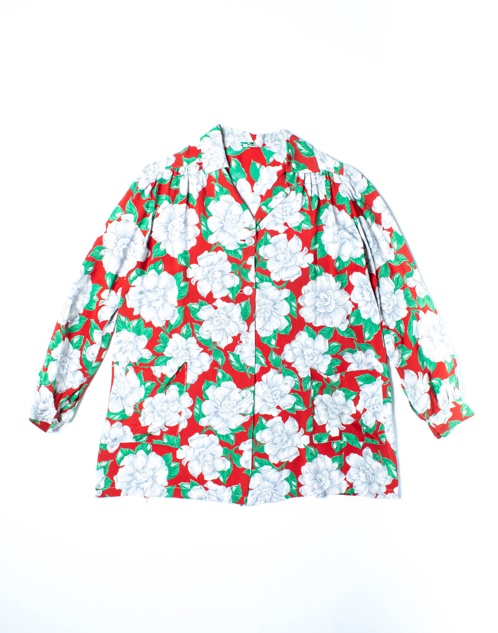 60's Aloha Floral Motif L/S