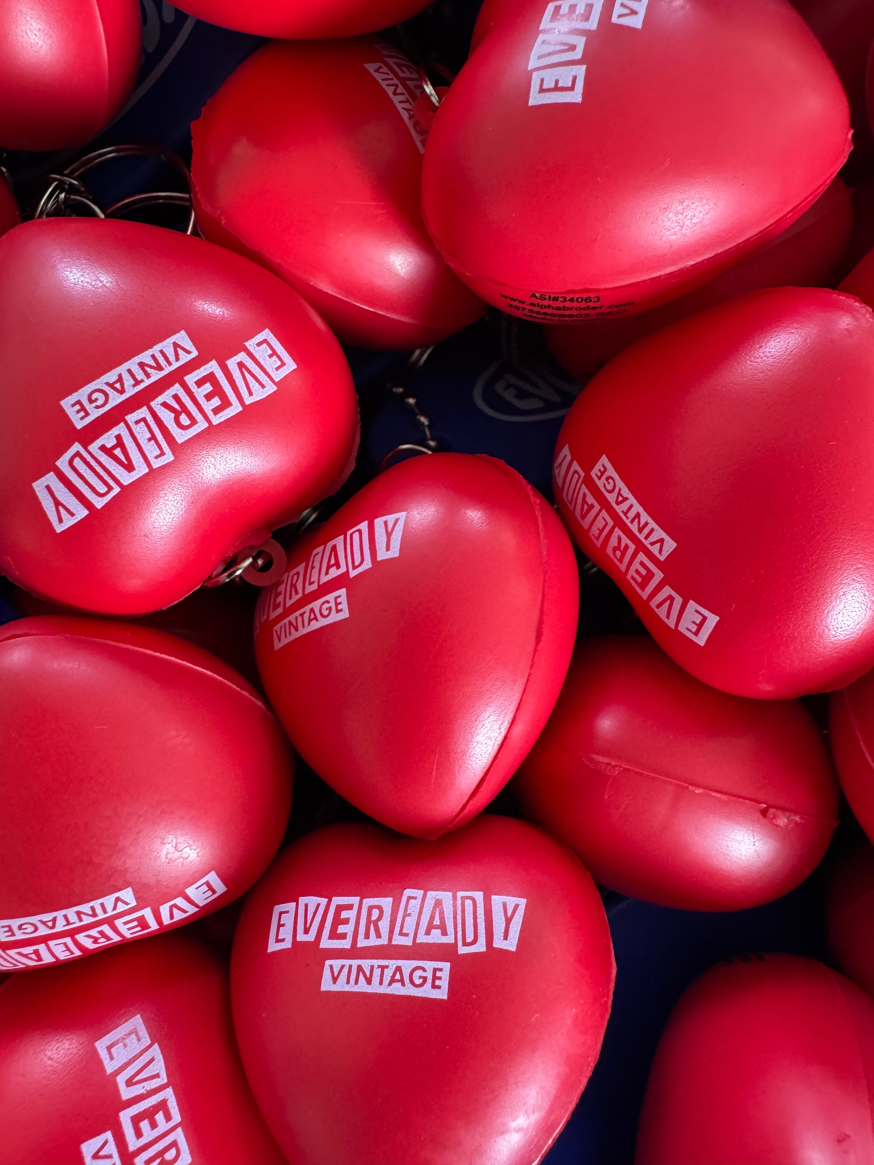 Heart-Shaped Stress Ball Keychain