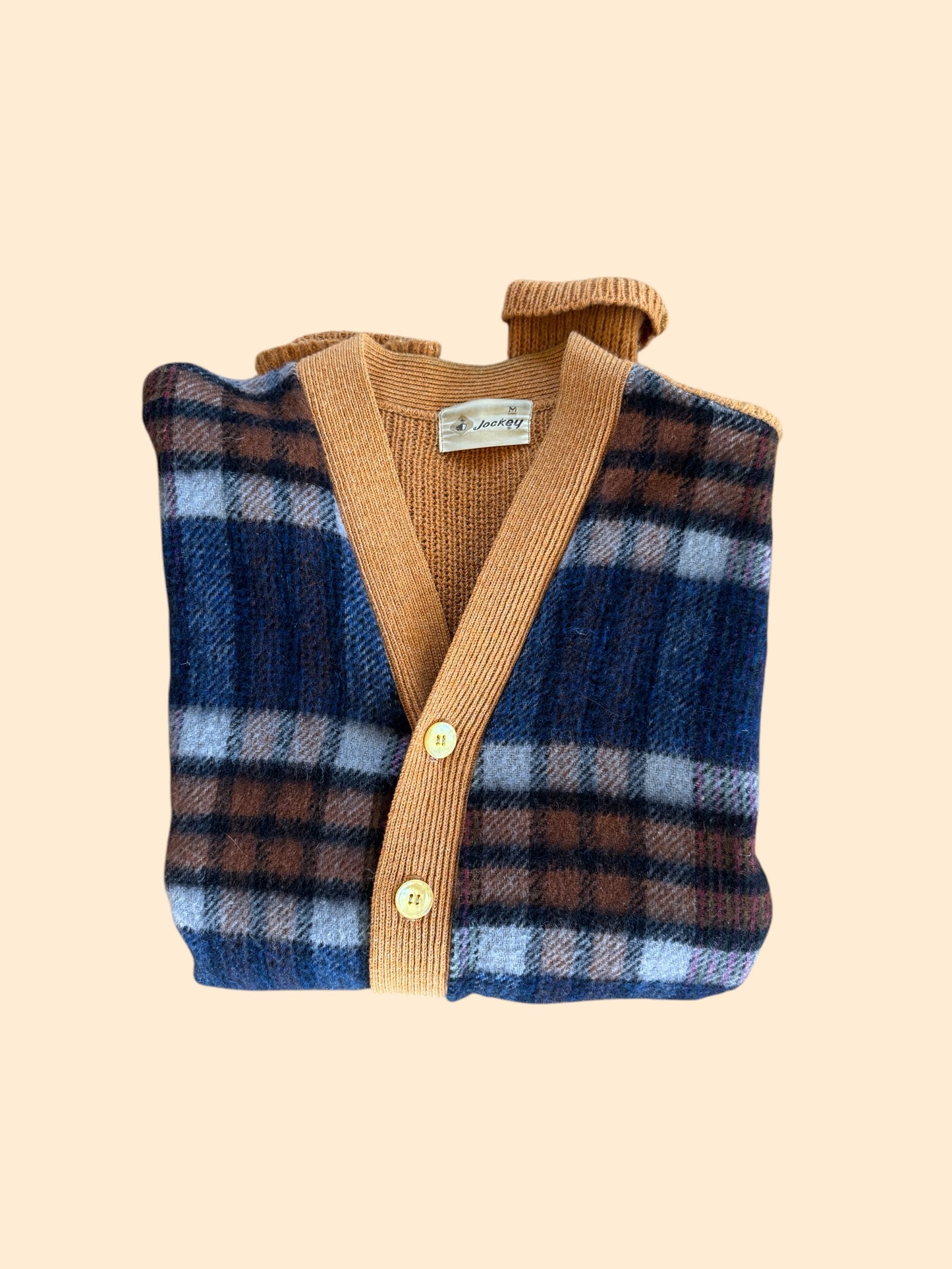 1960's Jockey Plaid Cardigan