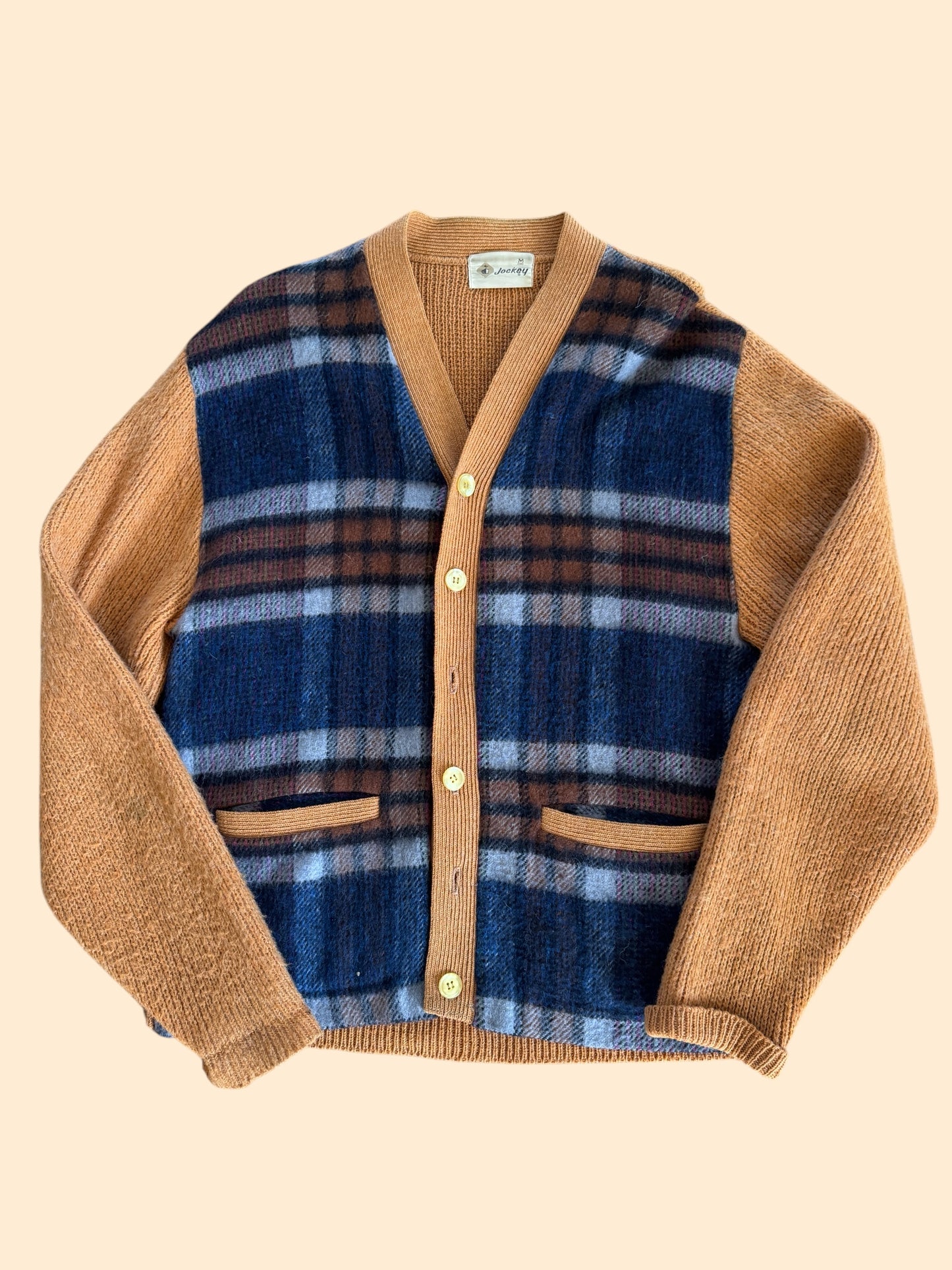 1960's Jockey Plaid Cardigan