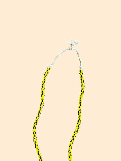 Yellow/Brown African Trade Bead Necklace