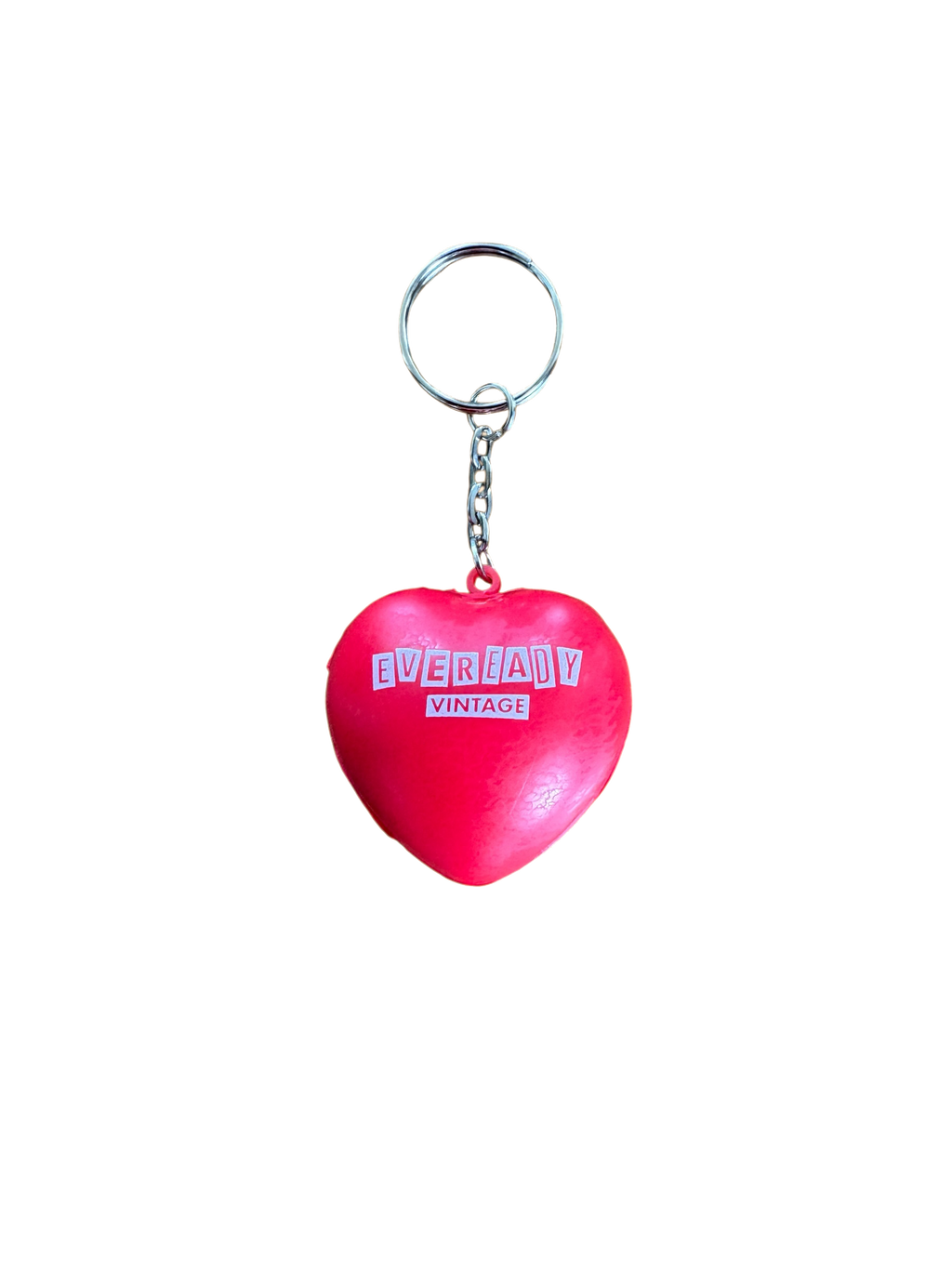 Heart-Shaped Stress Ball Keychain