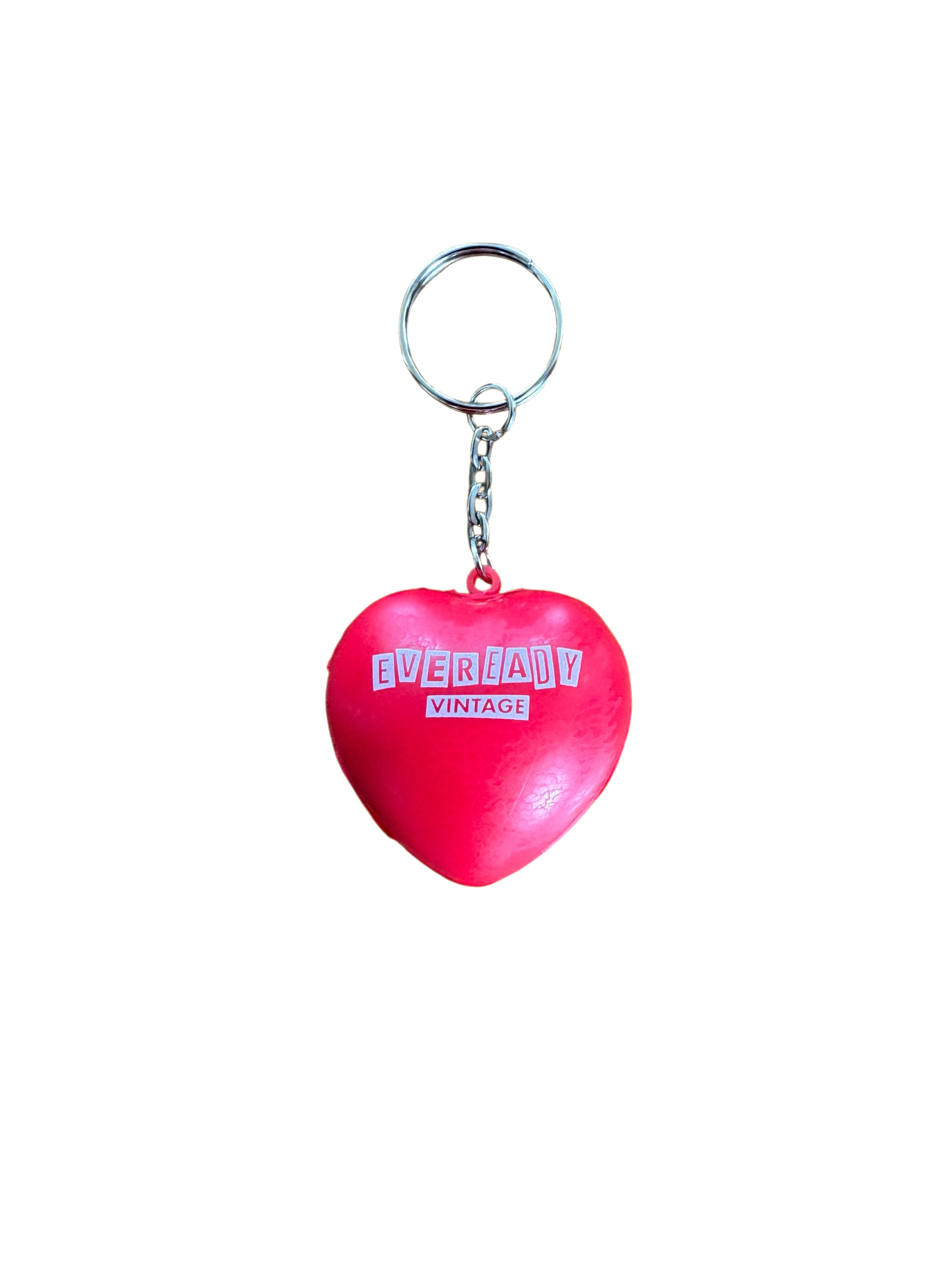Heart-Shaped Stress Ball Keychain