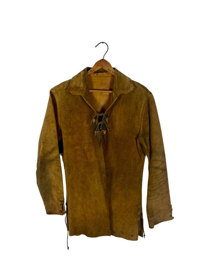 1960's Suede Floral Hand Painted Jacket