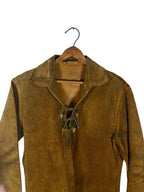 1960's Suede Floral Hand Painted Jacket