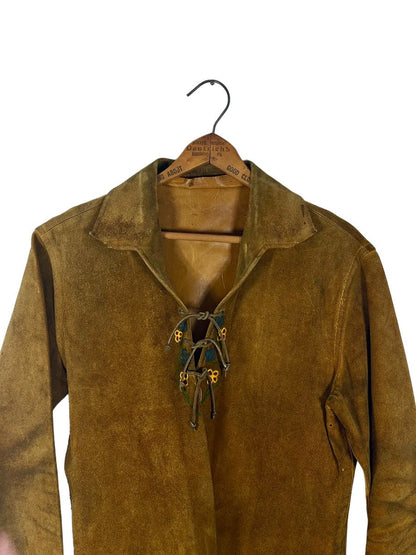 1960's Suede Floral Hand Painted Jacket