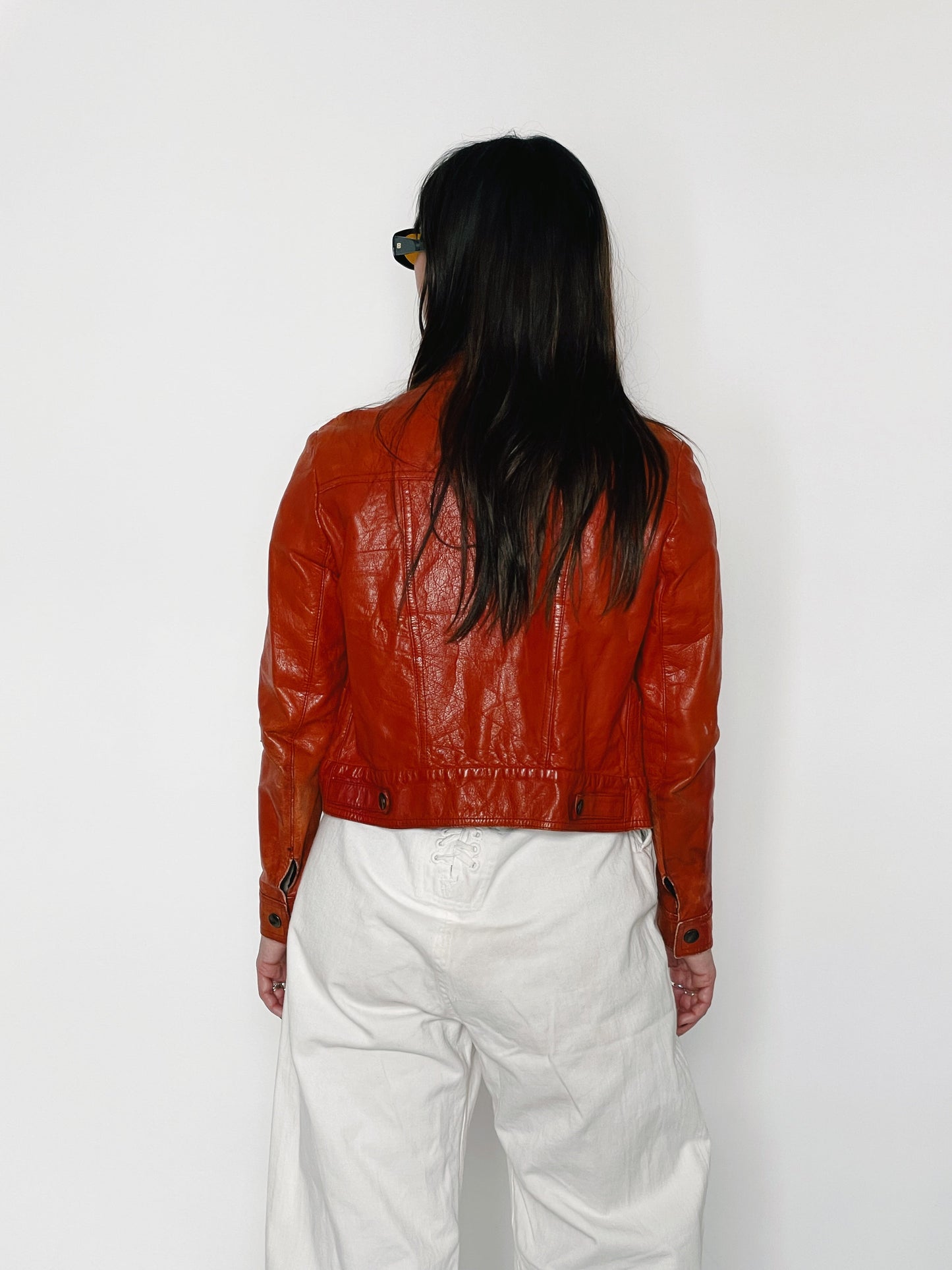 1970's Burnt Orange Leather Jacket